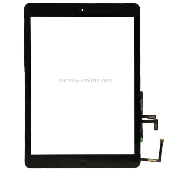 Controller Button + Home Key Button PCB Membrane Flex Cable + Touch Panel Installation Adhesive, Touch Panel for iPad Air / iPad 5(Black)