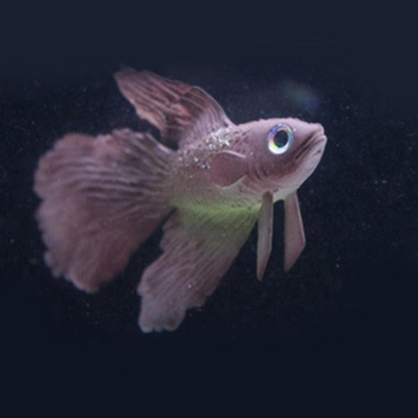 3 PCS Night Light Simulation Fish Tank Decorations Environmentally Friendly Silicone Colorful Fish(2 Brown Betta)