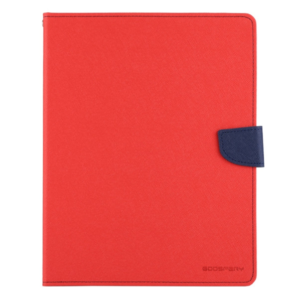 GOOSPERY FANCY DIARY for iPad 4 / 3 / 2 Cross Texture Leather Case with Holder & Card slots & Wallet (Red)