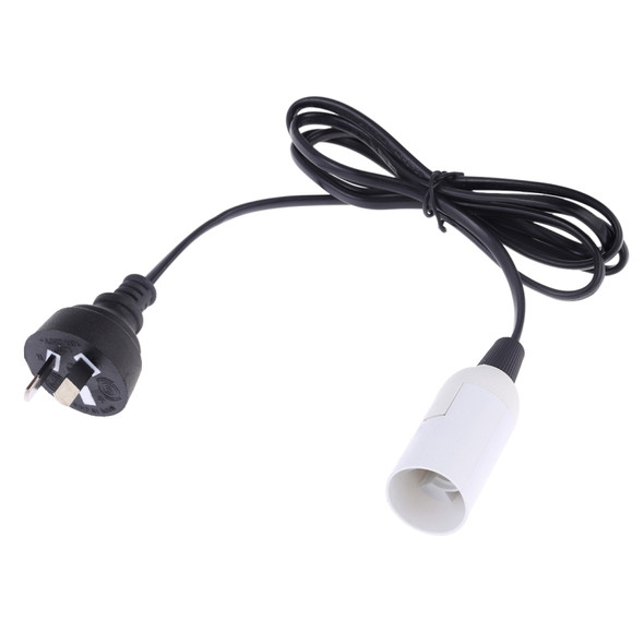 E14 Wire Cap Lamp Holder Chandelier Power Socket with 1.2m Extension Cable, AU Plug(White)