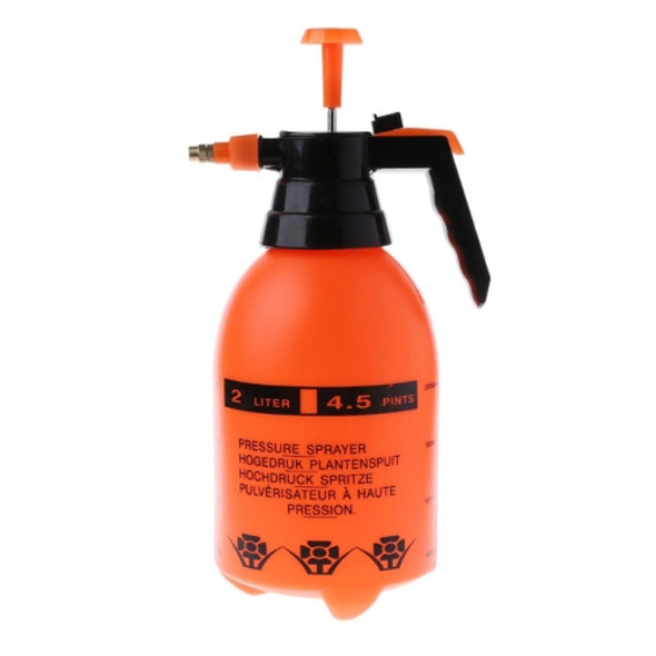 2L Car Washing Pressure Spray Pot Auto High Corrosion Resistance Clean Pump Pressurized Sprayer Bottle(Orange)