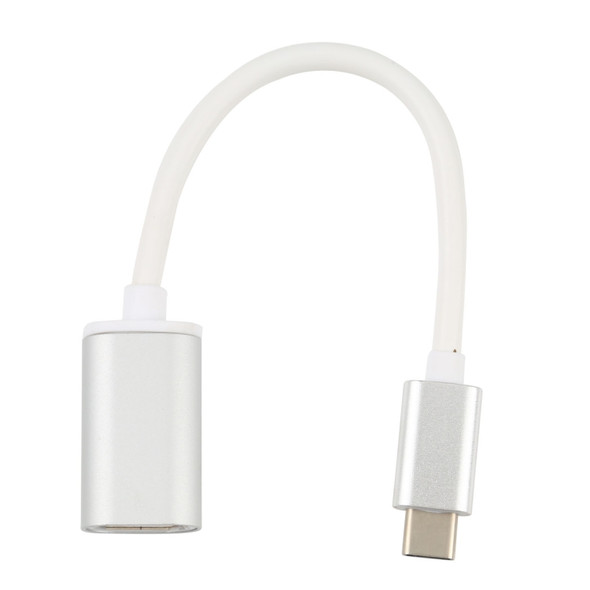 BYL-1802 USB-C 3.1 / Type-C Male to USB 2.0 Female OTG Adapter Cable(White)