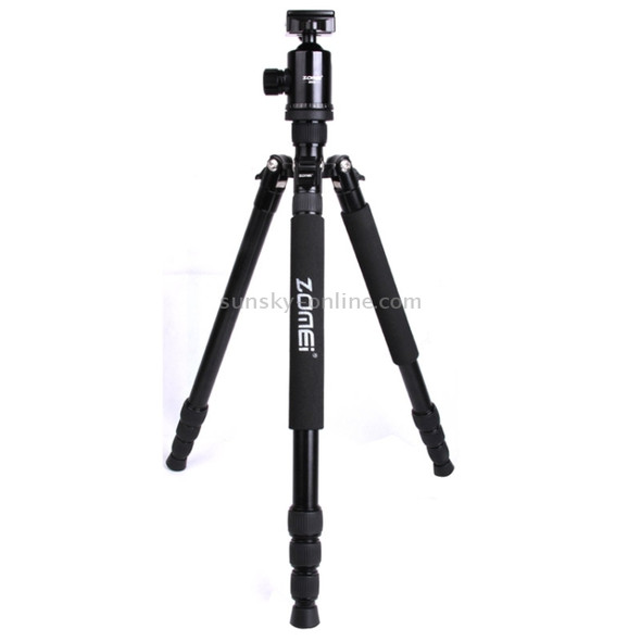 ZOMEI Z888 Portable Professional Travel Aluminium Tripod Monopod with Ball Head for Digital Camera(Black)