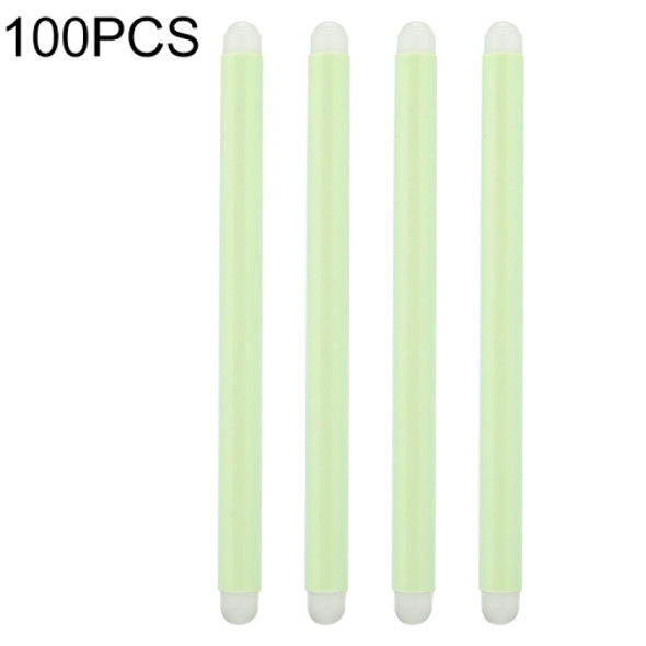 A2598 100 PCS Erasable Pen Special Rubber Stick Student Stationery Gifts Office Supplies(Fluorescent Green)