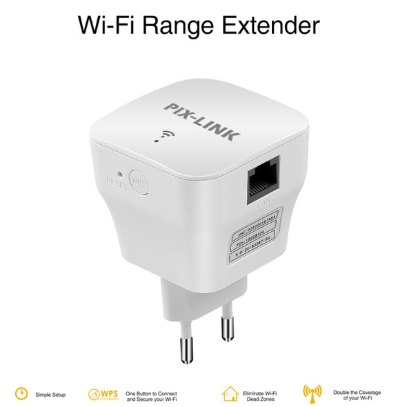 PIXLINK WR12 300Mbps WIFI Signal Amplification Enhanced Repeater, Plug Type:UK Plug