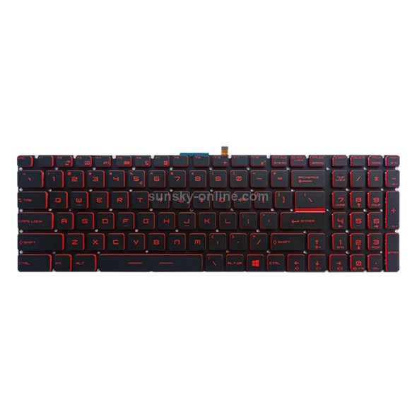 US Version Keyboard With Back Light for MSI Steelseries GP72 GP62 GT72 GS60 GS70 GE62 GL62 GE72 GE62 GS72 GT72 2QD(Red)
