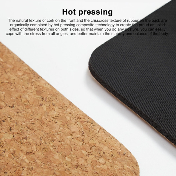Original Xiaomi Youpin YUNMAI YMYG-C601 Natural Cork Rubber Yoga Mat, Size: 1830x660x4mm