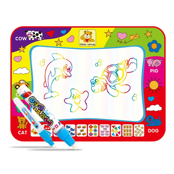 Children Magic Graffiti Water Drawing Mat, Style: Large Color-Boxed