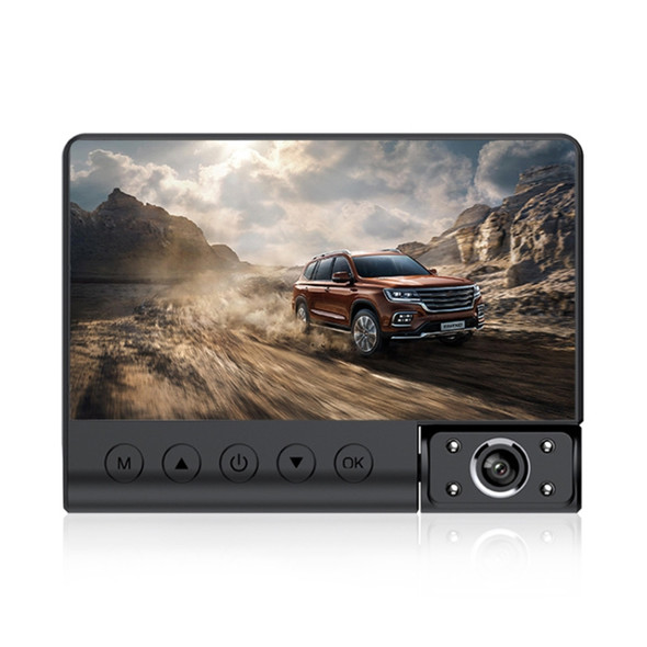 4 inch Touch Screen Car Rearview Mirror HD 1080P Three Recording Driving Recorder DVR Support Motion Detection / Loop Recording