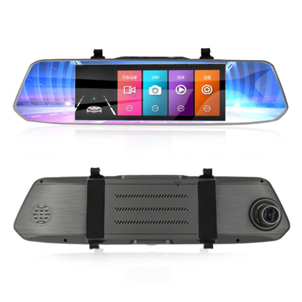 7 inch Touch Screen Car Rearview Mirror HD 1080P Star Night Vision Double Recording Driving Recorder DVR Support Motion Detection / Loop Recording
