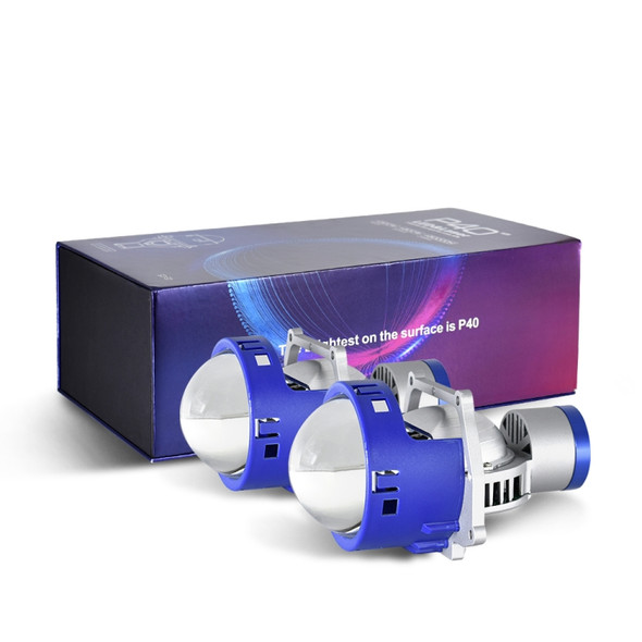 1 Pair P40D 100W Car LED Laser Bifocal Lens Headlight Projector Lens Headlight for Left Driving