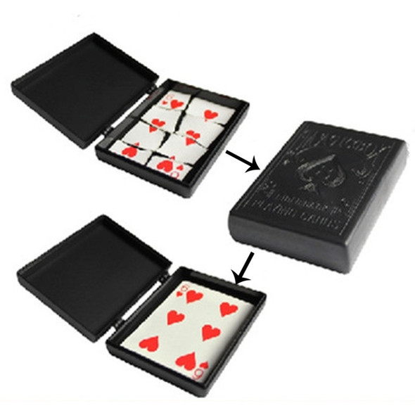 3 PCS Restore Box Broken Paper Card Case Close-up Magic Trick Toy(MG0290)(Black)