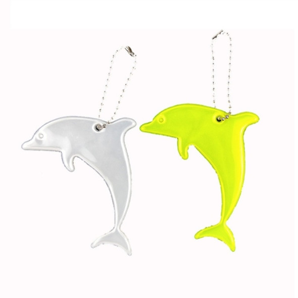 10 PCS Dolphin Reflective PVC Keychain Student Schoolbag Charm Random Colour Delivery(7cmx9cm)