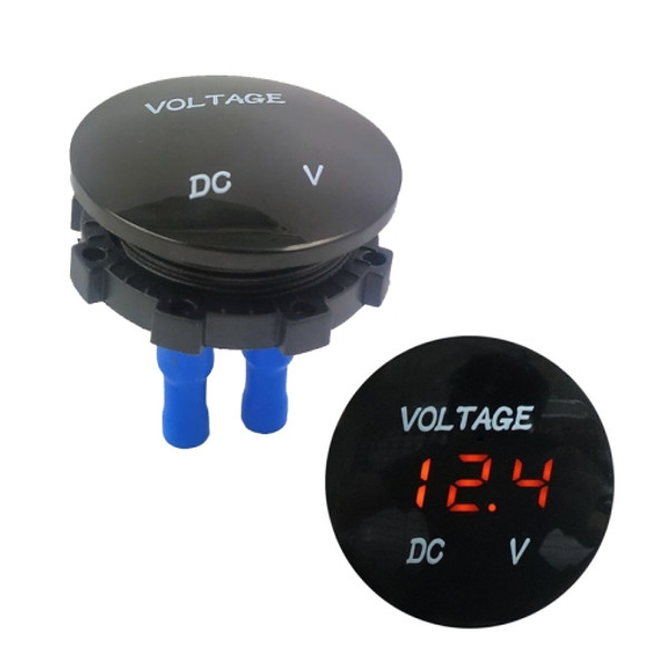 DC12-24V Automotive Battery DC Digital Display Voltage Meter Modified Measuring Instrument(Orange Light)