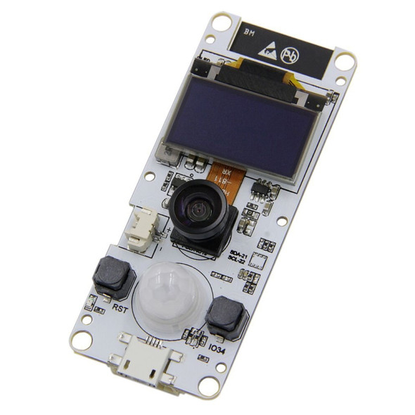 TTGO T-Camera ESP32 WROVER & PSRAM Camera Module OV2640 0.96 OLED Smart Home Development Board, Fish-eye Lens