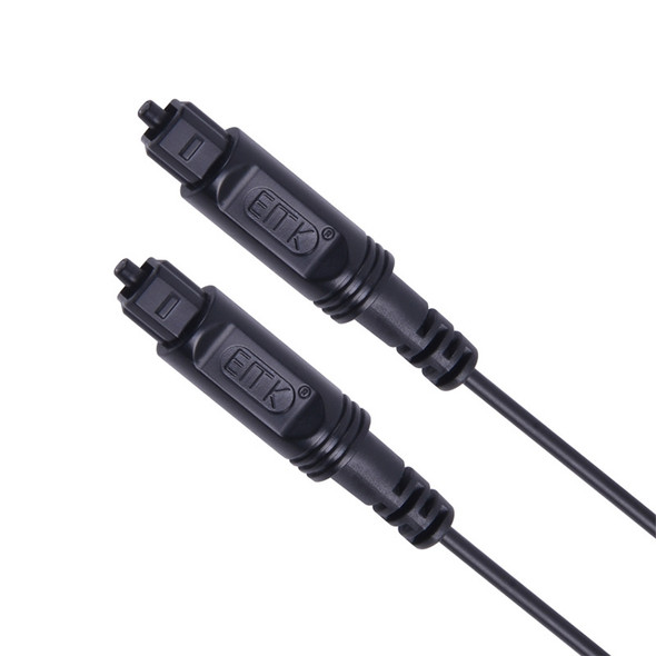 1m EMK OD2.2mm Digital Audio Optical Fiber Cable Plastic Speaker Balance Cable(Black)