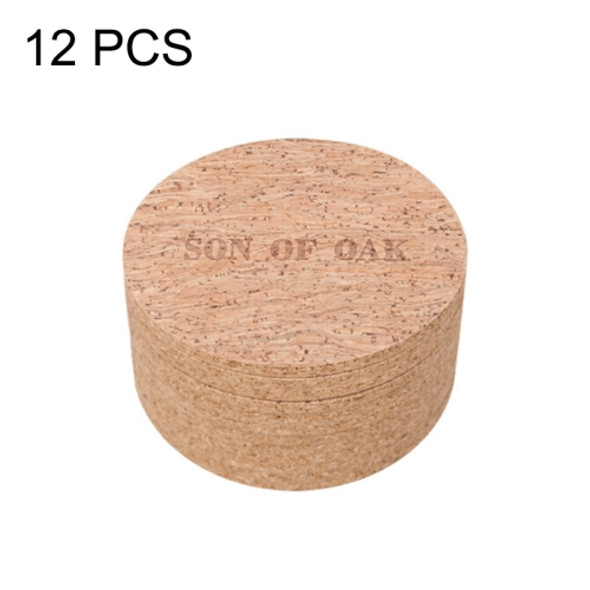 Original Xiaomi Youpin 12 PCS / Set Natural Cork Thermostatic Kitchen Insulation Cup Pads Coaster, Size: 95x95x4mm