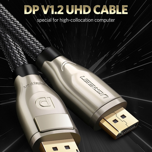 UGREEN 4K x 2K DisplayPort Male to Male Cable DP1.2 Ultra HD Display Connecter, Length: 2m