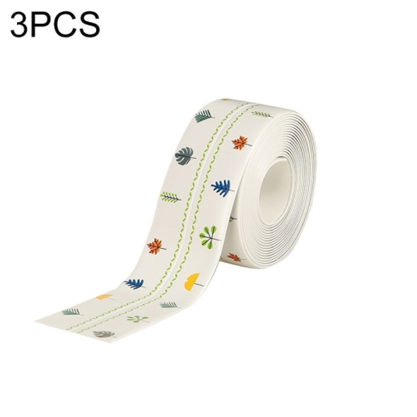 3 PCS Kitchen Bathroom Anti-mildew Adhesive Tape Stove Anti-oil Sticker, Style:White Background(Spring Summer Autumn Winter)