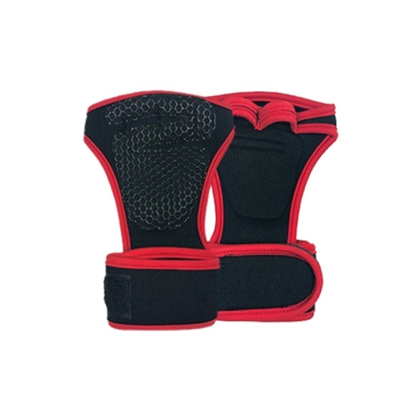 Sports Riding Gloves Silicone pull-up Exercise Gloves, Size:M(Regular Red)