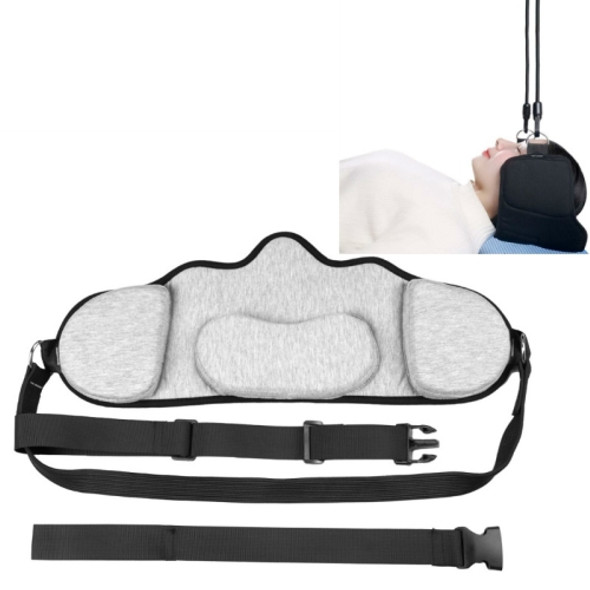 3 in 1 Neck Hammock Neck Stretcher, Hammock + Eye Mask + Drawstring Pocket, Specification:Light Gray Adjustable