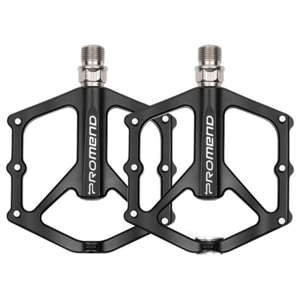 1 Pair PROMEND PD-M46 Bicycle Pedal Aluminum Alloy CNC Bearing Palin Pedal(Black)