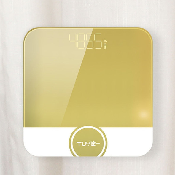 2 PCS TUY 6026 Human Body Electronic Scale Home Weight Health Scale, Size: 26x26cm(Battery Type Gold)