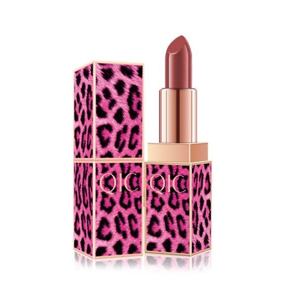 QIC Q912 Red Leopard Pattern Lipstick Makeup Long Lasting Cosmetics Lip Rouge(1)