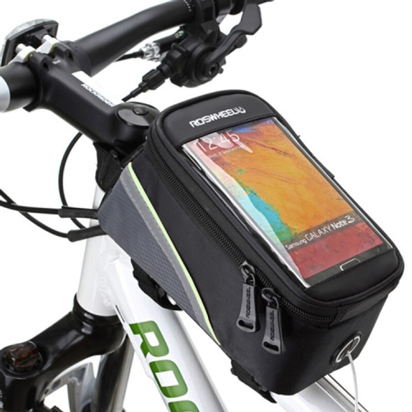 Roswheel Cycling Cell Phone Bag for 4.8 inch Mobile Phone(Black+green)