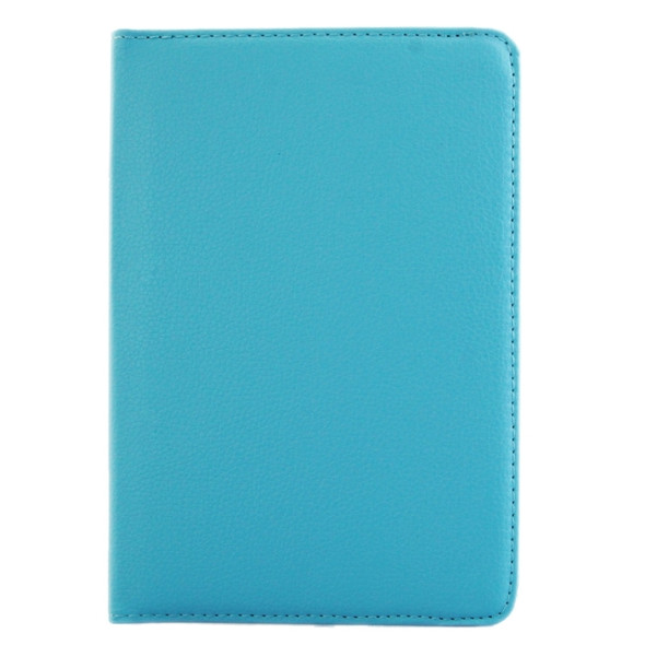 Litchi Texture 360 Degree Rotating Leather Case with Holder for Galaxy Tab A 8.0 / T350 / T355C(Blue)