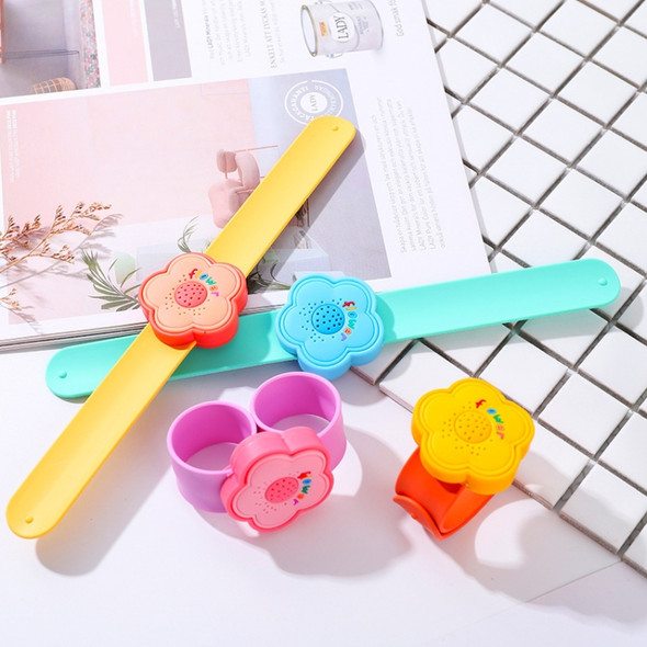 4 PCS Outdoor Portable Cartoon Mosquito Repellent Bracelet Anti-mosquito Snap Ring, Style:Flowers