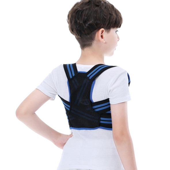 Children Kyphosis Correction Belt Strengthens Support and Fixes Straight Back Artifact, Size:S(Blue)