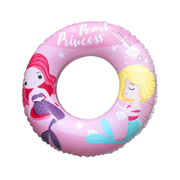 2 PCS Cartoon Mermaid Pattern Thickened PVC Children Swimming Ring, Size:70