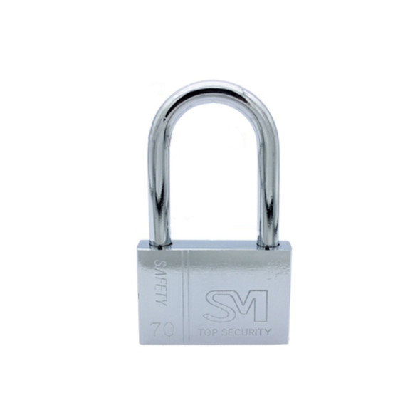4 PCS Square Blade Imitation Stainless Steel Padlock, Specification: Long 70mm Open