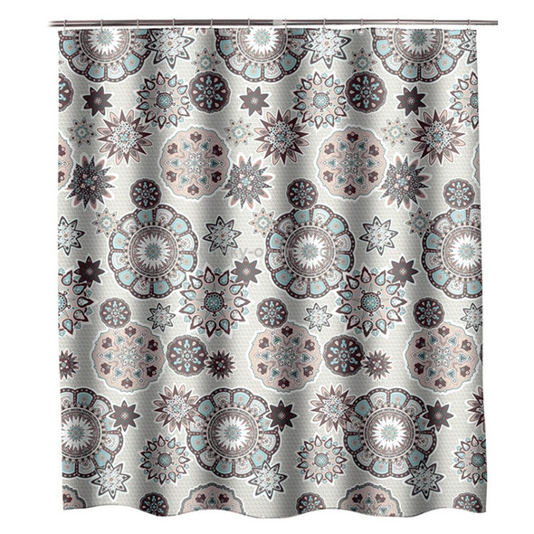 Bohemian Mandala Shower Curtains Bathroom Geometric Waterproof Bath Curtain, Size:80x200cm