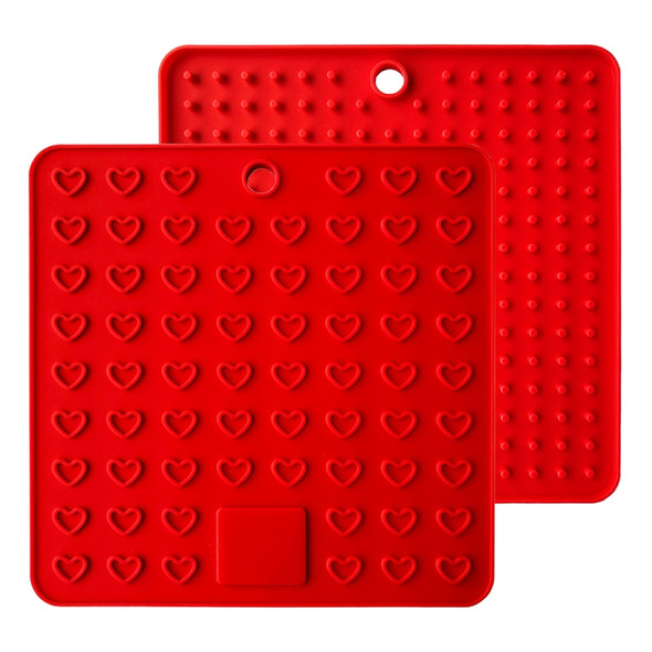 Silicone Multifunctional Anti-burning Insulation Mat Antifouling Drain Pad (Red)