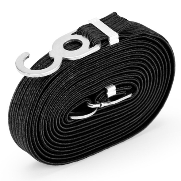 2 PCS Motorcycle Bicycle Trunk Bundle Tape Pull Goods Straps Elastic Rope Rubber Band Luggage Rope, Colour: 4m (Black)