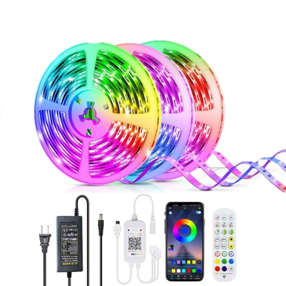 YWXLight 15m SMD 5050 270 LEDs Music Synchronization Remote Control WiFi APP Control RGB Color-Changing LED Strap Light (Color:Waterproof Size:UK Plug)
