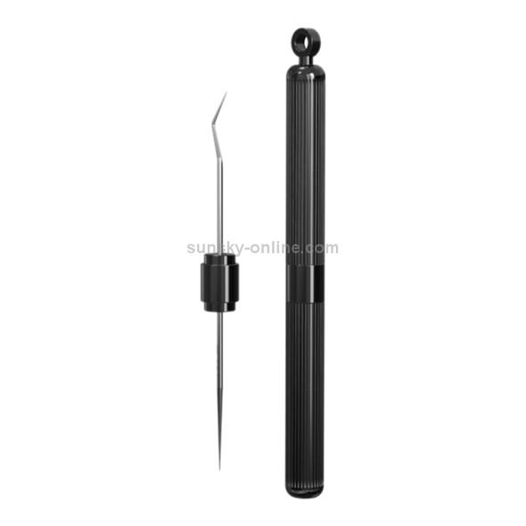 YJK101 Portable Double Heads Stainless Steel Toothpicks Oral Care Tools (Black)