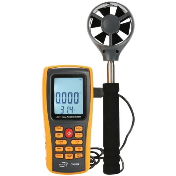 BENETECH GM8902+ LCD Display Digital Digital Anemometer Air Flow Wind Speed Scale Meter