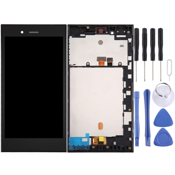 LCD Screen and Digitizer Full Assembly with Frame for BlackBerry Z3 (Black)