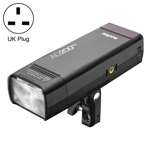 Godox AD200 Pro Pocket Flash Light  TTL HSS 2.4G Wireless X System Outdoor Flash Speedlight(UK Plug)