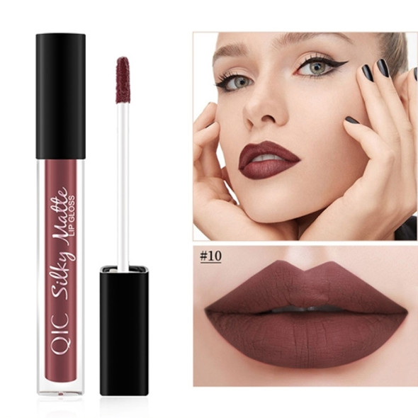 QIC Q905 Liquid Lipstick Professional Makeup Matte Lipstick Long Lasting Cosmetics Lip Gloss(10)