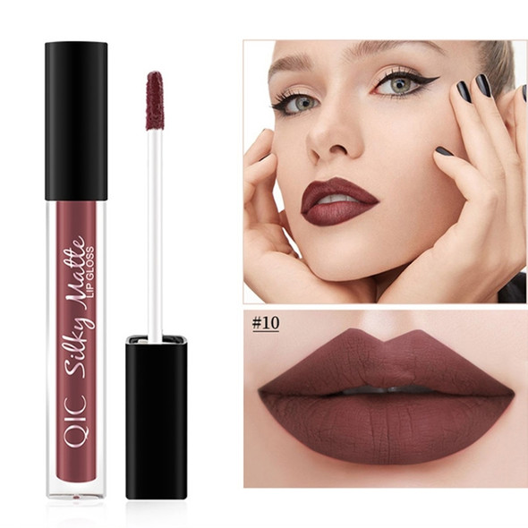 QIC Q905 Liquid Lipstick Professional Makeup Matte Lipstick Long Lasting Cosmetics Lip Gloss(10)