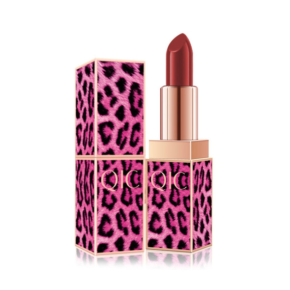 QIC Q912 Red Leopard Pattern Lipstick Makeup Long Lasting Cosmetics Lip Rouge(3)