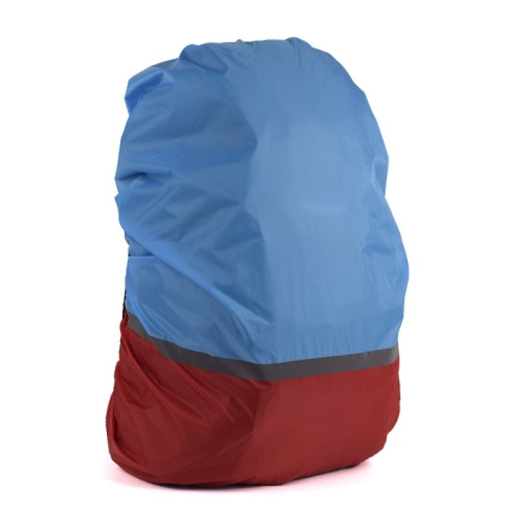 2 PCS Outdoor Mountaineering Color Matching Luminous Backpack Rain Cover, Size: M 30-40L(Red + Blue)