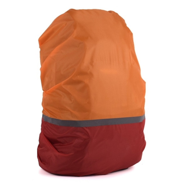 2 PCS Outdoor Mountaineering Color Matching Luminous Backpack Rain Cover, Size: M 30-40L(Red + Orange)