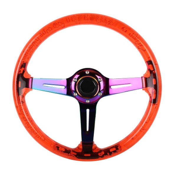 Car Universal Colorful Metal Crystal Anti-skid Steering Wheel Cover, Adaptation Steering Wheel Diameter: 38cm (Red)