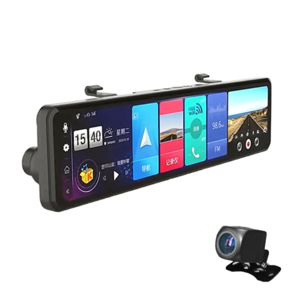 D60 1080P 12 inch ADAS Rearview Mirror Driving Recorder, Support Bluetooth Voice Control / Remote Monitoring, Running Memory: 4GB+AR Navigation