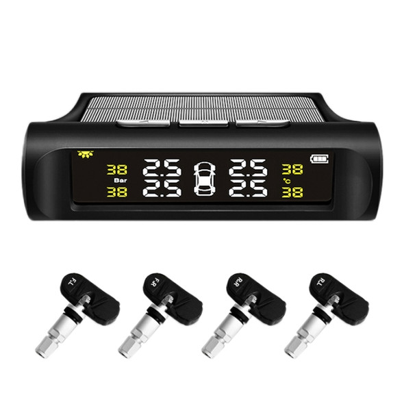 YB-P0248 Universal Car Wireless Solar Built-in TPMS Tire Pressure Monitor Detector